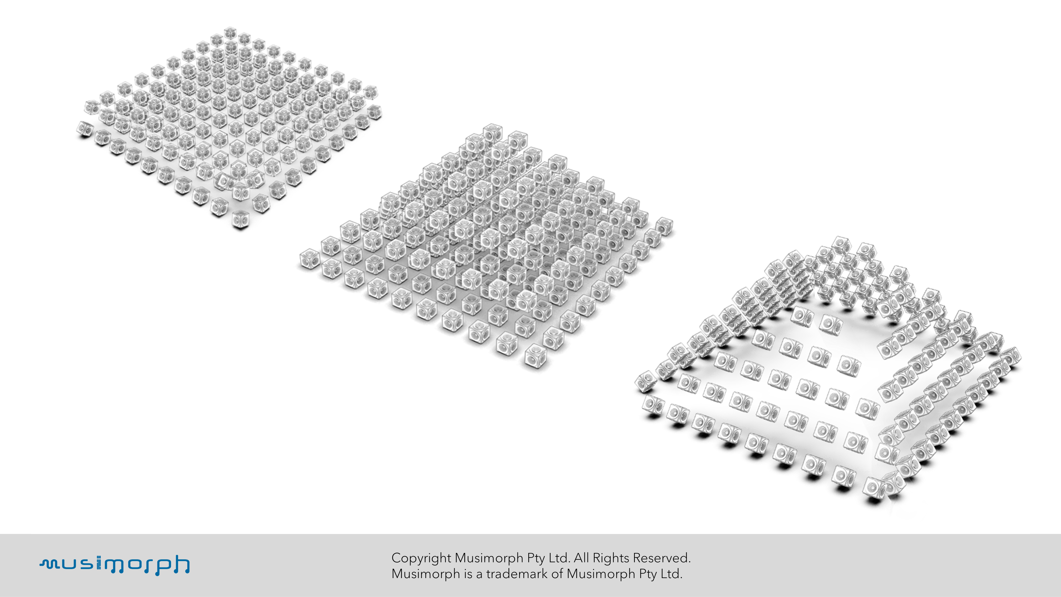 Step pyramid speaker array